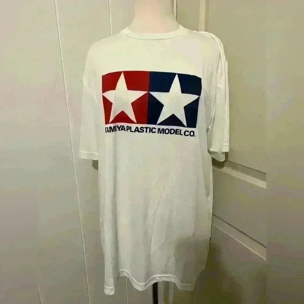 Tamiya Plastic Model Cars Japan Tee Shirt‎ New in Bag XXL Dry Fit White Red Blue